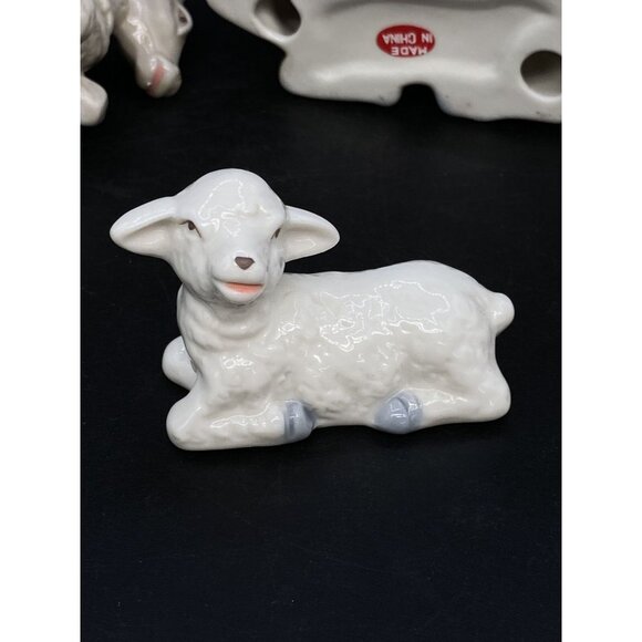 International Bazaar Pastel Nativity Donkey Cow Lamb Replacement Pieces LOT 3 - Picture 13 of 16